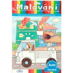 SMT Creatoys Malování auta omalovánky 12ks A4 s barvami a se štětcem na kartě – Zboží Dáma