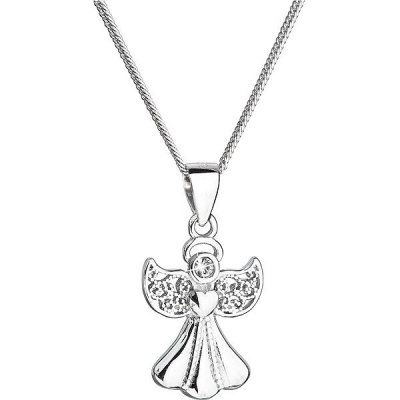 EVOLUTION GROUP 32077.1 crystal anděl dekorovaný krystaly Swarovski (Ag925/1000, 2,9 g) – Zboží Dáma