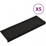 zahrada-XL Nášlapy na schody 5 ks černé 65x21x4 cm vpichované – Zbozi.Blesk.cz