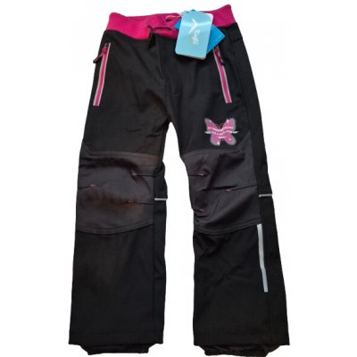 Kugo Dětské softshellové kalhoty růžový zip – Zbozi.Blesk.cz