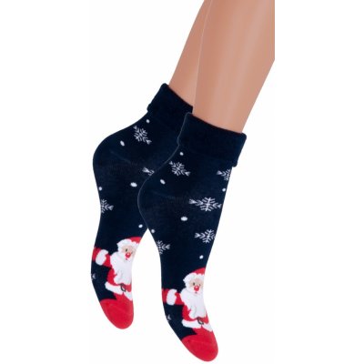 Steven Chlapecké froté vánoční ponožky 096/034 granát (modrá) – Zboží Mobilmania