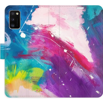 Pouzdro iSaprio Flip s kapsičkami na karty - Abstract Paint 05 Samsung Galaxy A41 – Zboží Mobilmania