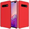 Pouzdro a kryt na mobilní telefon Pouzdro JustKing silikonové Liquid Samsung Galaxy S10 Plus - červené