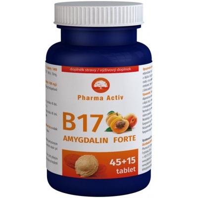 Pharma Activ Czech Vitamín B17 Forte Amygdalin 45 + 15 tablet Zdarma