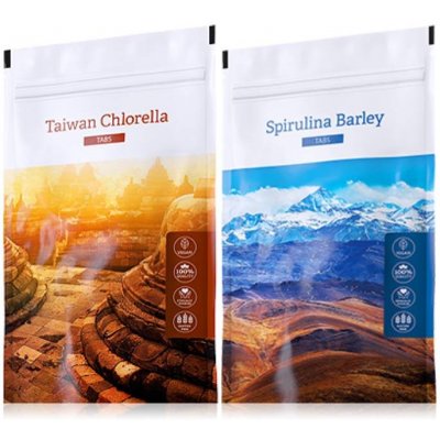 Energy Taiwan Chlorella 200 tablet + Spirulina Barley 200 tablet – Hledejceny.cz
