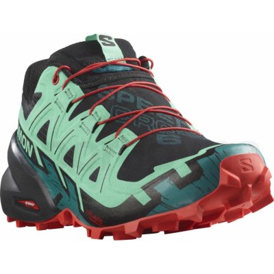 Salomon Speedcross 6 W L47116100 black biscay green fiery red – Zboží Mobilmania