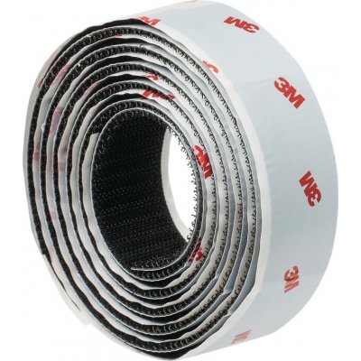 SJ 352BBK 3M Hook & Loop háčky a smyčky černý, 2 x 25 mm x 1,25 m, kompletní spoj v blistru, interiér – Sleviste.cz