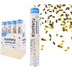 Konfety vystřelovací 30cm fóliové zlaté LUMA – Sleviste.cz