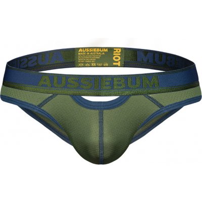 AussieBum Bestseller prodyšné slipy z mikrovlákna AussieBum RIOT Brief Army – Zboží Mobilmania