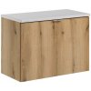 Koupelnový nábytek Comad Závěsná skříňka pod umyvadlo Nova Oak II s deskou 80 cm bílá/dub coast evoke