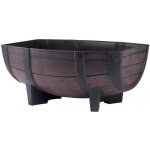 Strend Pro Květináč GDA Woodeff 817 teak 41x29x19 cm barel – Zboží Dáma