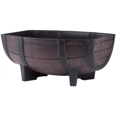 Strend Pro Květináč GDA Woodeff 817 teak 41x29x19 cm barel – Zboží Dáma
