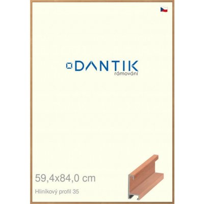 DANTIK rámeček 59,4x84 | ALU profil 6035 Dýha třešeň (Plexi Čiré) – Zboží Živě