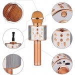 Bezdrátový karaoke mikrofon WS 858 Rose Gold – Hledejceny.cz