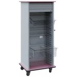 DEXTER 27 TRANSPARENT vozík boxový, roletový, 1780x780x620 mm, korpus bílý, horní a spodní deska pastelově růžová – Hledejceny.cz