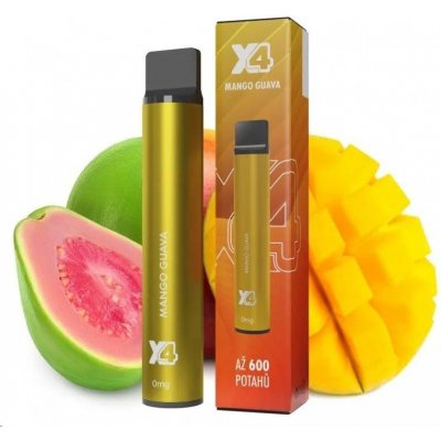 X4 Bar Zero Mango Guava 0 mg 600 potáhnutí – Hledejceny.cz