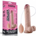 LoveToy 9 Soft Ejaculation Cock with Ball, měkké realistické dildo s přísavkou 23,5 x 4,3 cm – Zboží Dáma
