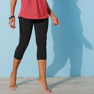 3/4 legíny s pružným pasem černá – Sleviste.cz