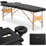 shumee Přenosný skládací dřevěný masážní stolek na postel Marseille Black do 227 kg černý – Sleviste.cz