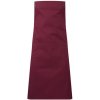 Zástěra Premier Workwear Gastro zástěra tělo PR190 Burgundy Pantone 209C 70x86cm