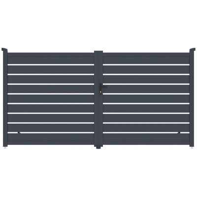 Brána G21 Reno 350x176 cm dvoukřídlá, antracitová – Hledejceny.cz