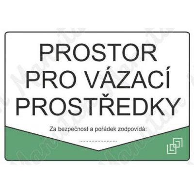 Prostor pro vázací prostředky, samolepka 297 x 210 x 0,1 mm A4 – Zbozi.Blesk.cz