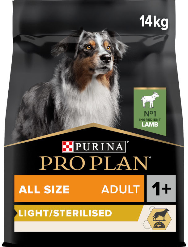 Purina Pro Plan All Sizes Adult Light Sterilised jehně 14 kg