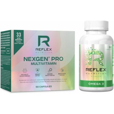 Reflex Nexgen PRO Multivitamín 90 kapslí NEW + Omega 3 90 kapslí – Hledejceny.cz