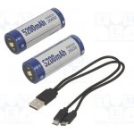 KEEPPOWER ICR26650-520PCM USB Akum: Li-Ion; 26650; 3,6V; 5200mAh; Ø26,3x70,5mm; 1ks. – Zboží Živě