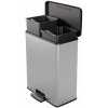 Koš Curver "Deco Bin Duo" černo-stříbrná pedálový 2x 26 l 251002