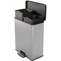 Curver "Deco Bin Duo" černo-stříbrná pedálový 2x 26 l 251002