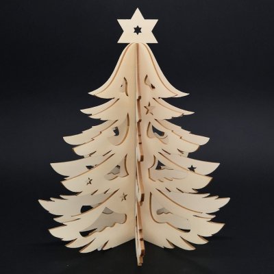 Amadea Dřevěný 3D stromek výška 20 cm – Zboží Mobilmania