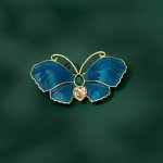 Éternelle luxusní brož Swarovski Elements modrý motýl B2291-20220810A modrá – Sleviste.cz