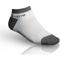 Gultio Snížené ponožky se stříbrem bílé-šedé