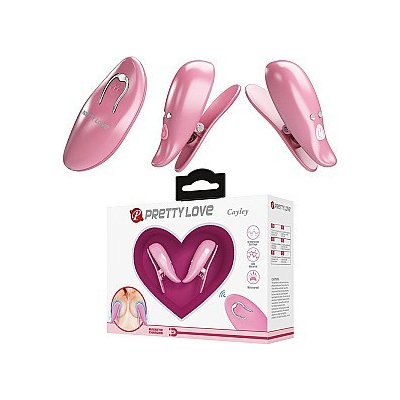 Pretty Love Cailey Nipple Clamps with Vibration and Remote vibrační svorky na bradavky – Zboží Mobilmania