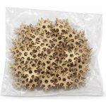 DECOLED Drobné dřevěné dekorace 2 cm, balení 50 ks – Zboží Dáma