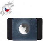 FIXED Tiny Wallet for AirTag kožená peněženka z pravé hovězí kůže modrá FIXWAT-STN2-BL – Sleviste.cz
