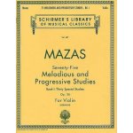 Jacques F. Mazas 75 Melodious And Progressive Studies Op.36 Book 1 noty na housle – Zboží Mobilmania