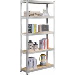 Bazarovéregály.cz Regál 150 x 70 x 30 cm zinek 5 polic stříbrná – Zboží Dáma