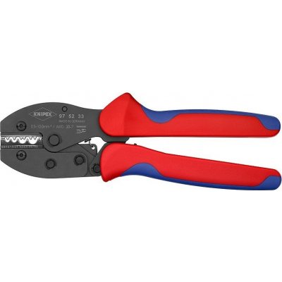 KNIPEX - kleště lisovací - 220mm - PreciForce, pro neizolovaná dvojitá, potrubní a lisovaná kabelová oka, spojovací a lisované články 0.5-10mm² (975233) – Zboží Mobilmania