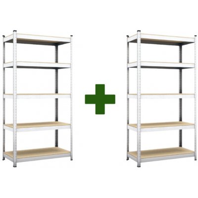 Tvujregal.cz Regál Economy 150 x 70 x 30 5 polic pozink 2 ks – Hledejceny.cz