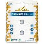 ETA PREMIUM ALKALINE LR44 2ks LR44PREM2 – Zboží Živě