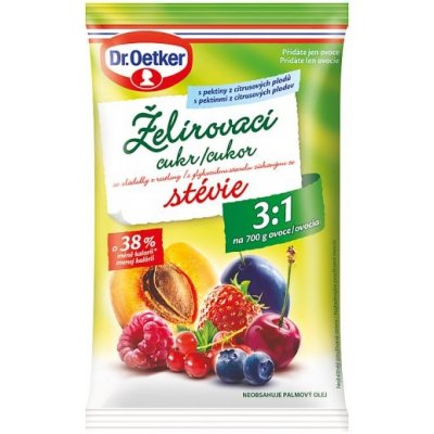 Dr. Oetker Želírovací cukr se sladidly z rostliny stévie 250 g – Zbozi.Blesk.cz