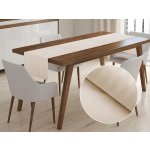 Biante Damaškový běhoun Atlas Gradl béžové proužky 2 cm DM-018 35x180 cm – Hledejceny.cz