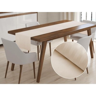 Biante Damaškový běhoun Atlas Gradl béžové proužky 2 cm DM-018 35x180 cm – Hledejceny.cz