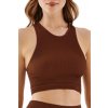 Sportovní podprsenka Top Halter Rib mocca