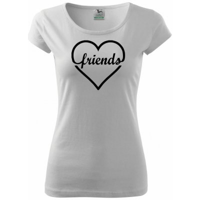 Friends párové triko Pure dámské triko bílá – Zboží Mobilmania