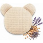 BocioLand TEDDY nahřívací polštářek s třešňovými pecičkami a levandulí krémový – Sleviste.cz