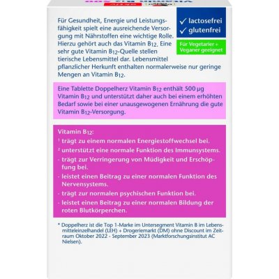 Doppel herz aktiv Vitamin B12 500 30 vegan mini tablet – Hledejceny.cz
