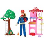 Mattel Barbie Hasičská stanice s panenkou blond vlasy 2 zvířátka HRG55 – Zboží Mobilmania